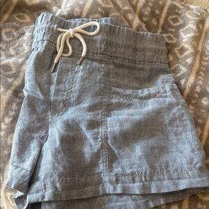 Athleta Blue Linen Shorts
